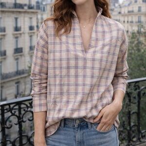 A SHIRT THING | Penelope Plaid Poplin Popover | Small